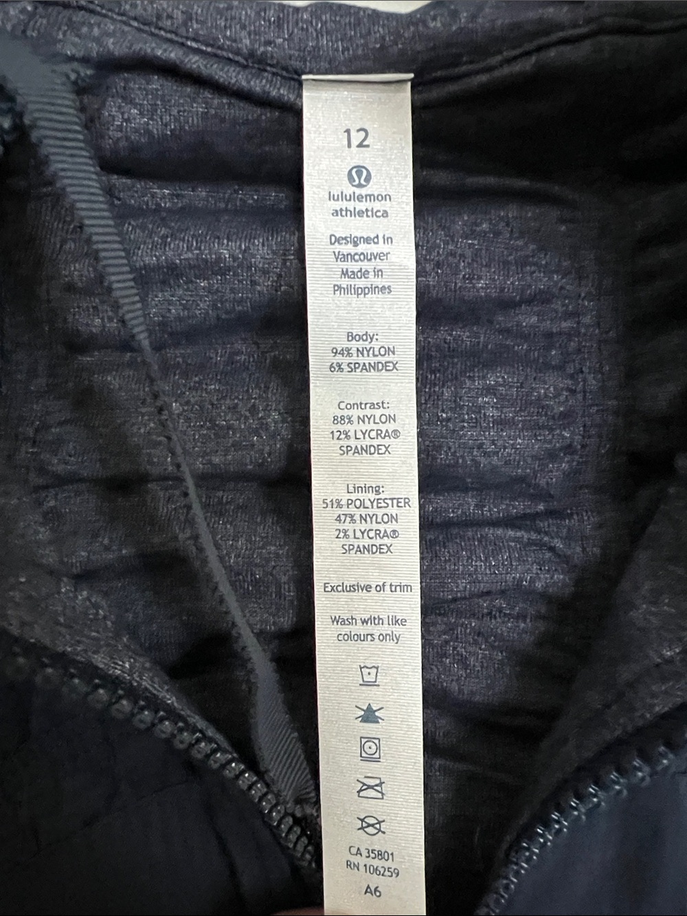 lululemon athletica Navy Hooded Lightweight Jacket with Ruched Detailing - Picture 2 of 6